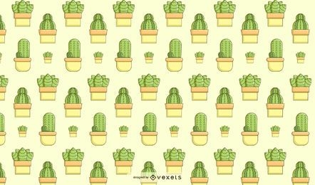 Cactus succulent pattern design