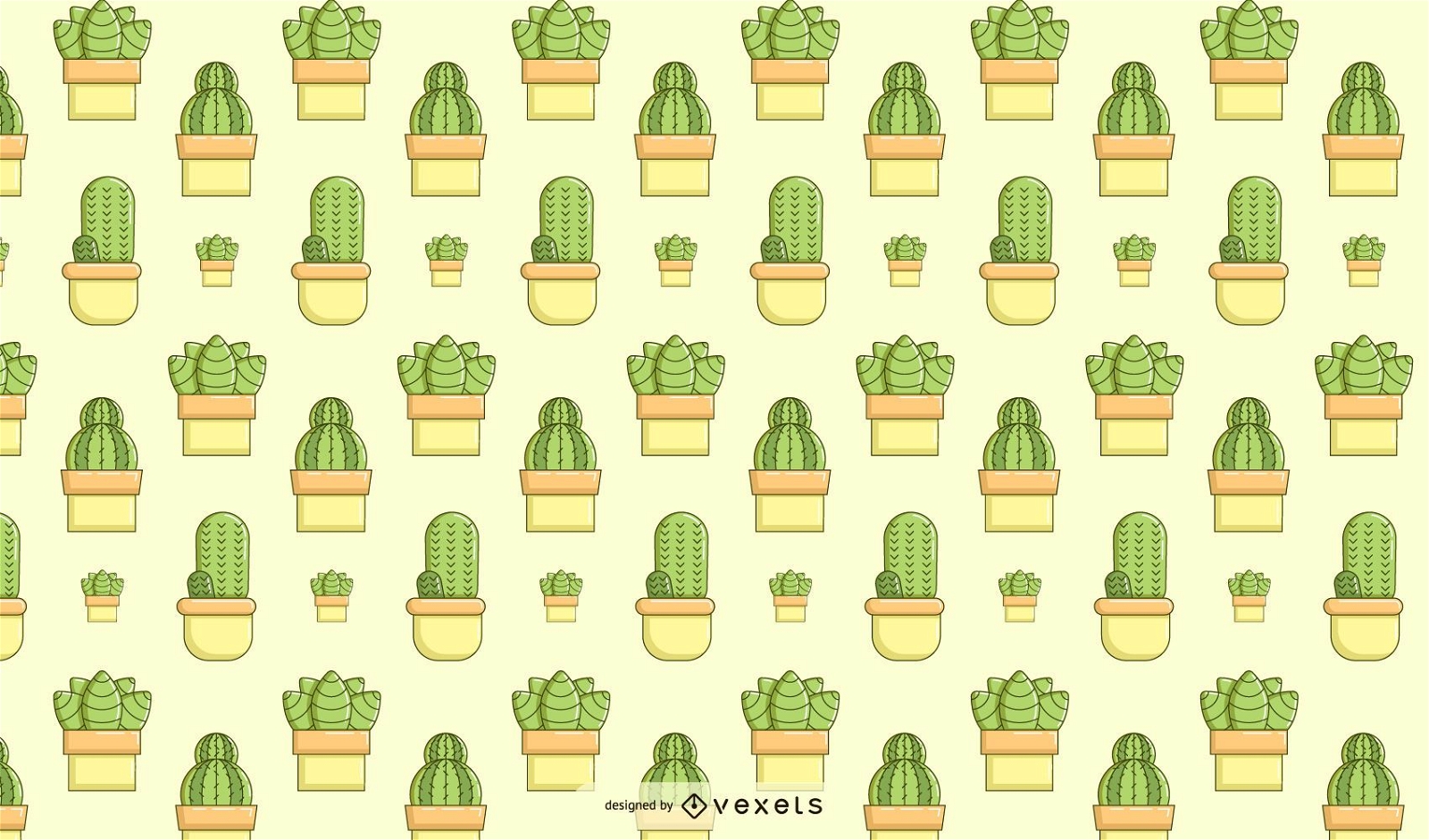 Kaktus saftiges Musterdesign
