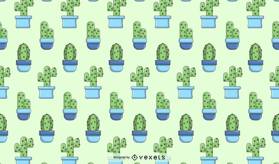 Cactus blue pattern design Cactus blue pattern design