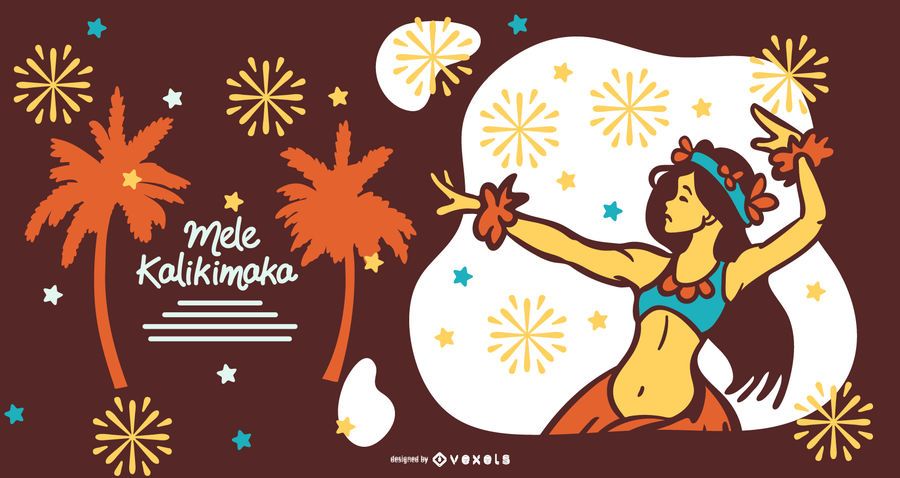 Mele kalikimaka hawaii illustration Mele kalikimaka hawaii illustration
