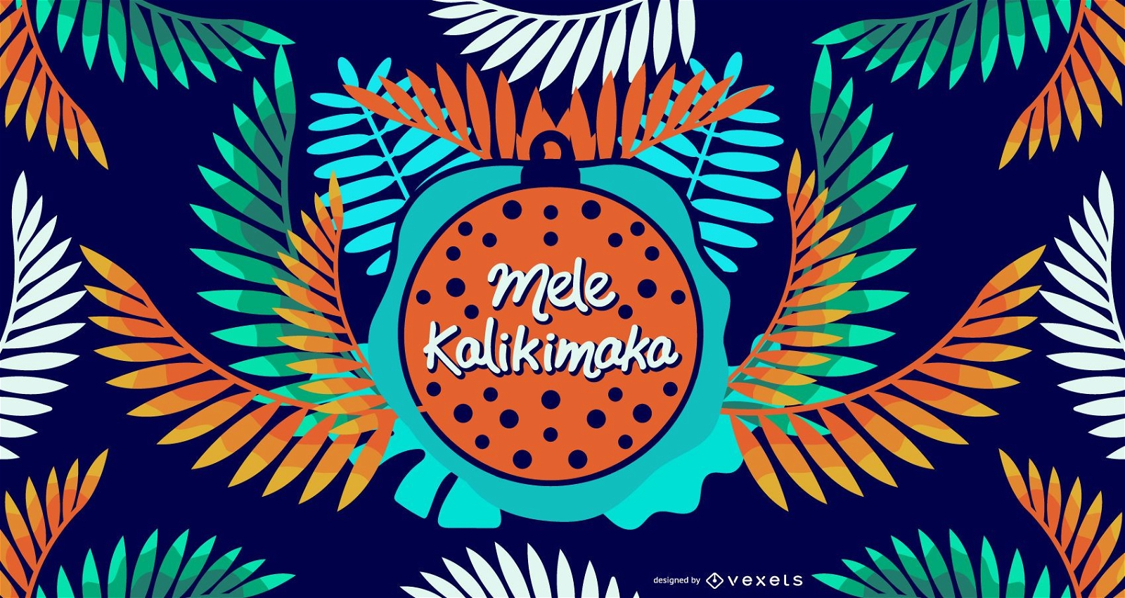 Diseño de hojas de mele kalikimaka