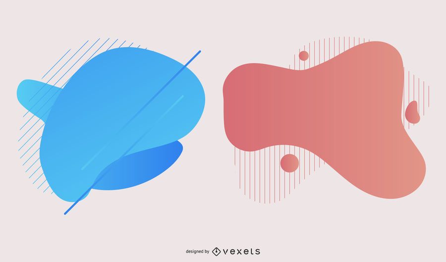 Colorful Gradient Blot Design Pack Colorful Gradient Blot Design Pack