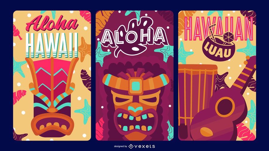 Aloha Hawaii Label Set Aloha Hawaii Label Set