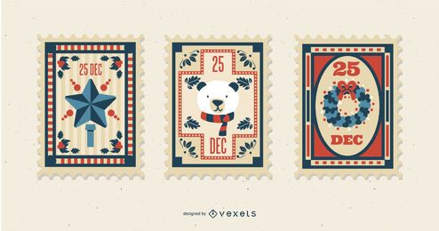 Christmas Postal Stamp Set Christmas Postal Stamp Set