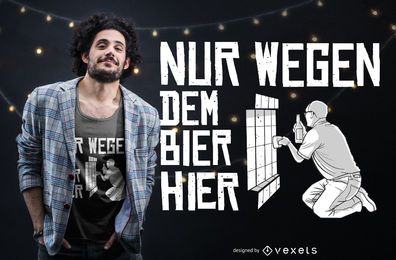 Diseño de camiseta de cita de letras alemanas de cerveza Diseño de camiseta de cita de letras alemanas de cerveza