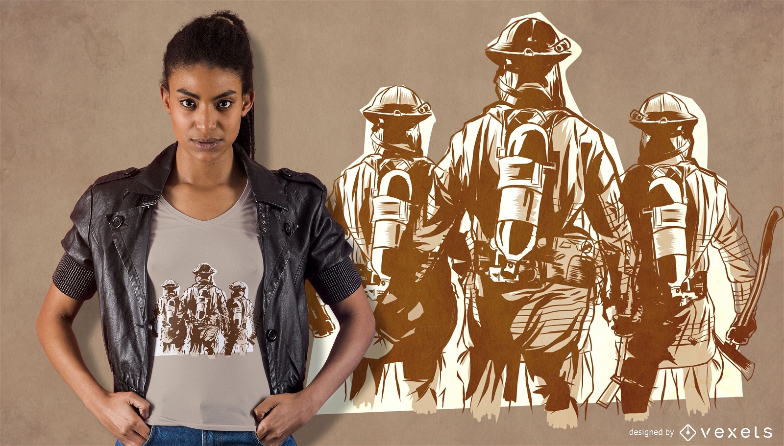 Firefighter Team T-shirt Design