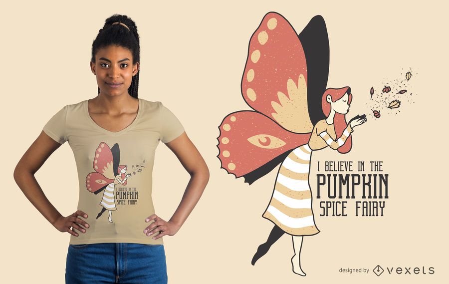 Diseño de camiseta de hada de calabaza especiada Diseño de camiseta de hada de calabaza especiada