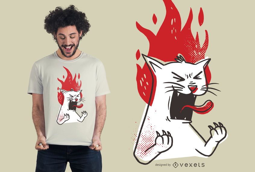 Raging Cat T-shirt Design Raging Cat T-shirt Design