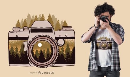 Diseño de camiseta Camera Forest