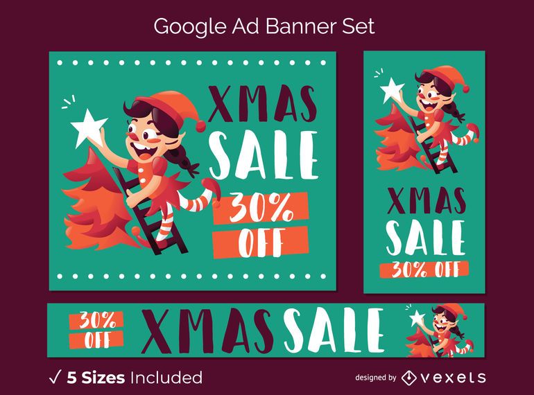 Weihnachten Google Ad Banner festgelegt Weihnachten Google Ad Banner festgelegt