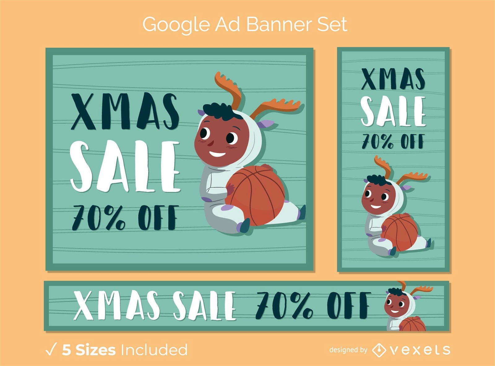 Google ad banner set christmas