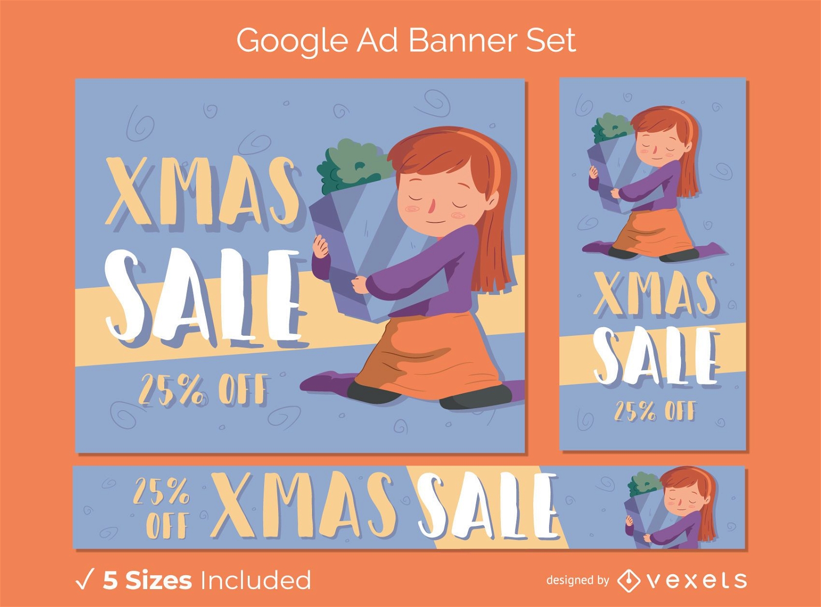 Banners de an?ncios do Google para venda de Natal
