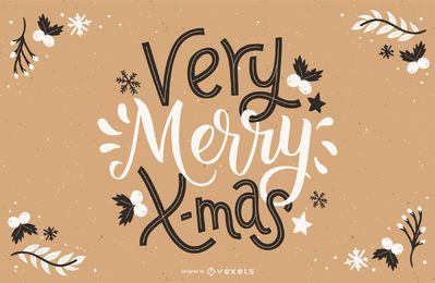 Very merry x-mas lettering Very merry x-mas lettering
