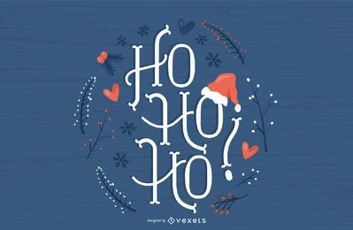 Cute christmas lettering design