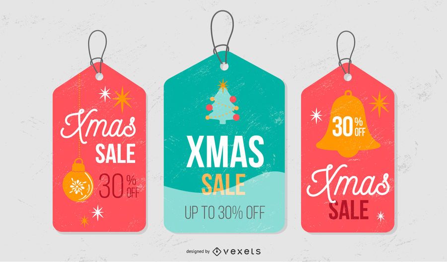 Christmas sale tag set Christmas sale tag set