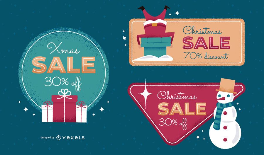 Xmas sale badge set Xmas sale badge set