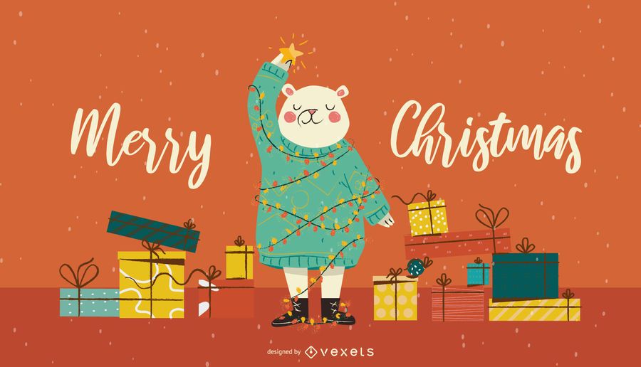 Christmas tree bear illustration Christmas tree bear illustration