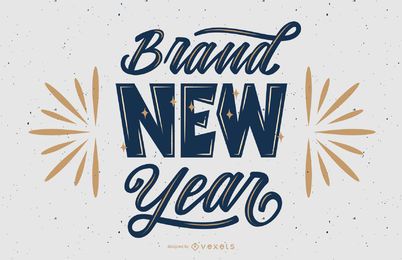 Brand new year lettering Brand new year lettering