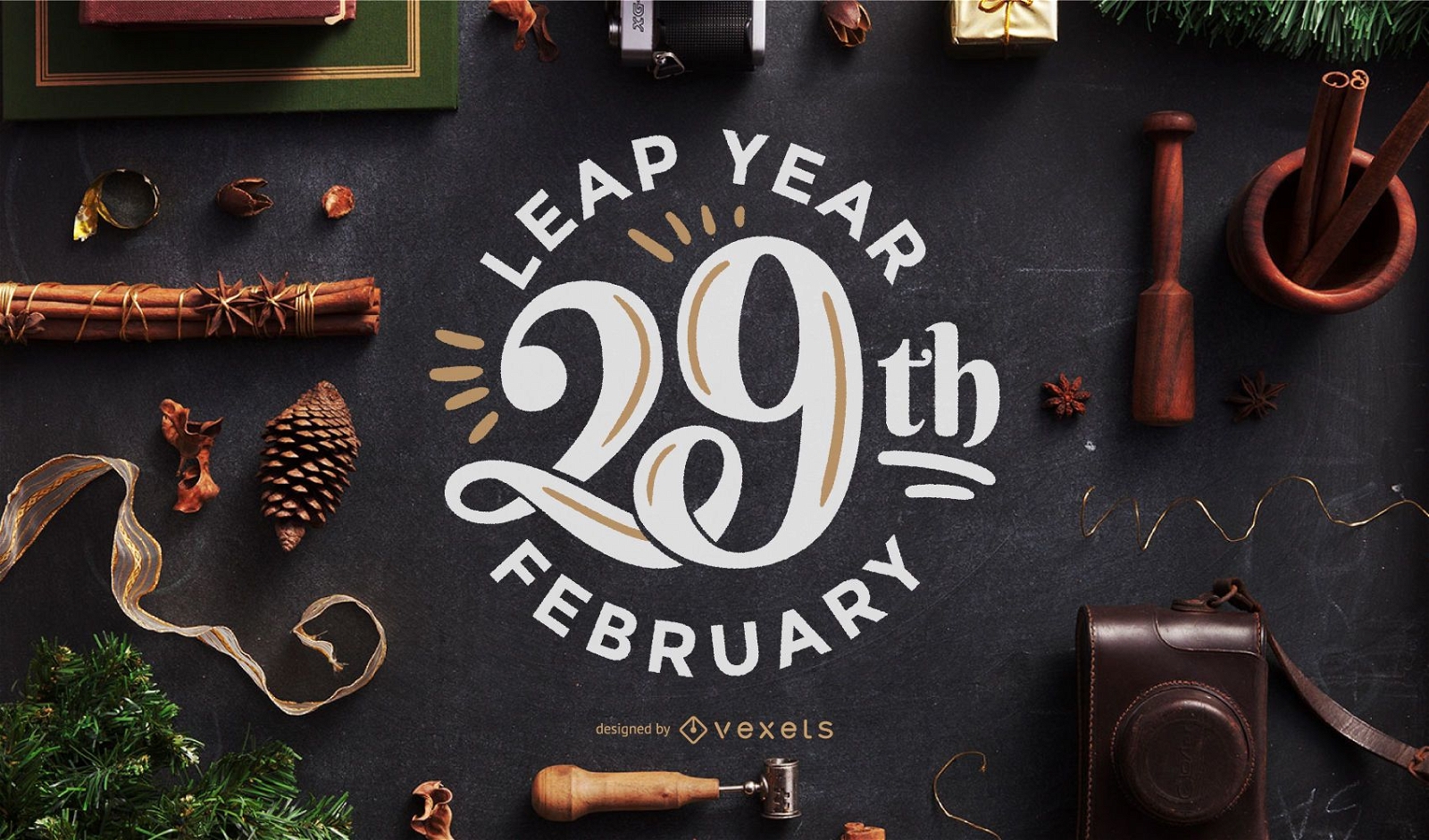 Leap year lettering design