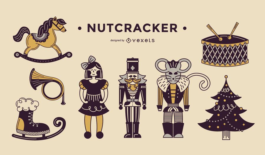 Nutcracker duotone elements Nutcracker duotone elements