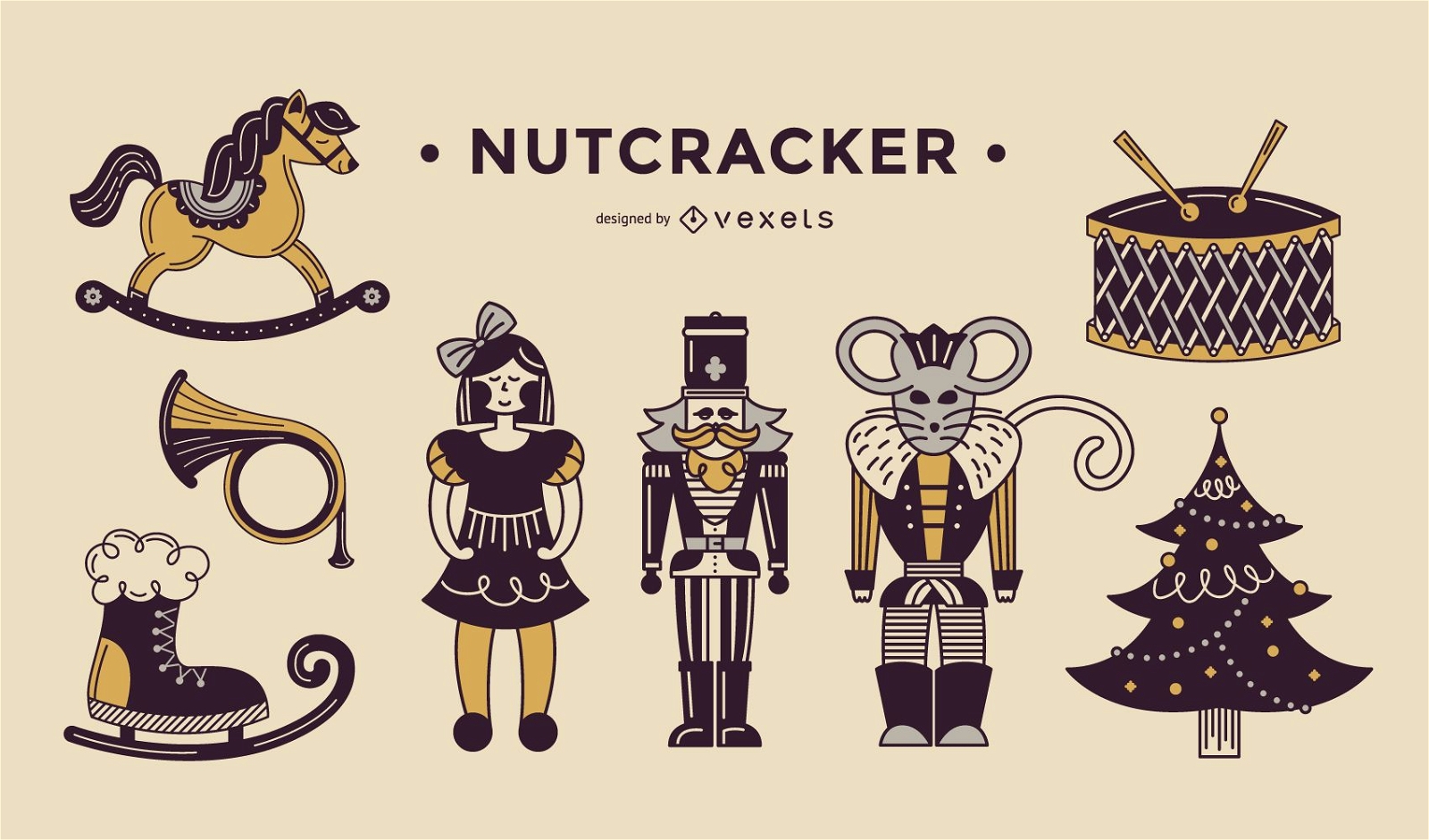 Nutcracker duotone elements