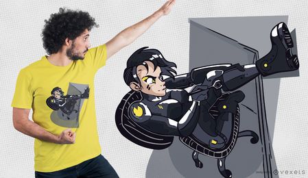 Android woman t-shirt design Android woman t-shirt design