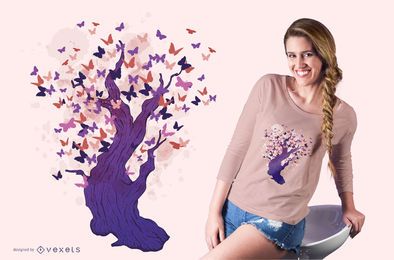 Design de camiseta borboleta