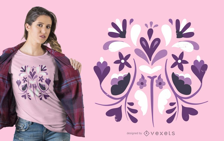 Floral t-shirt design Floral t-shirt design