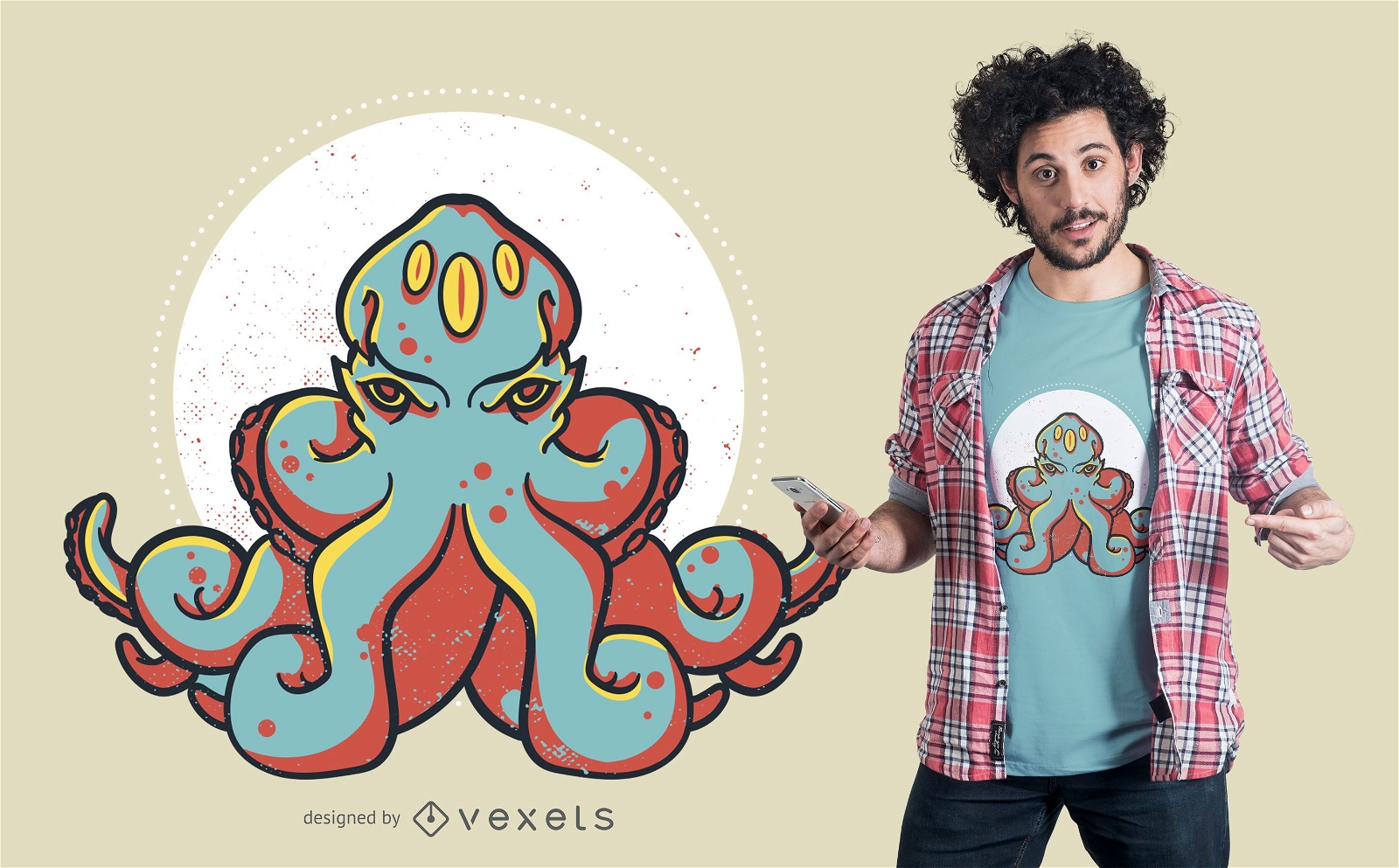 Design de camiseta Kraken