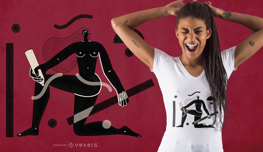 Pattern woman t-shirt design Pattern woman t-shirt design