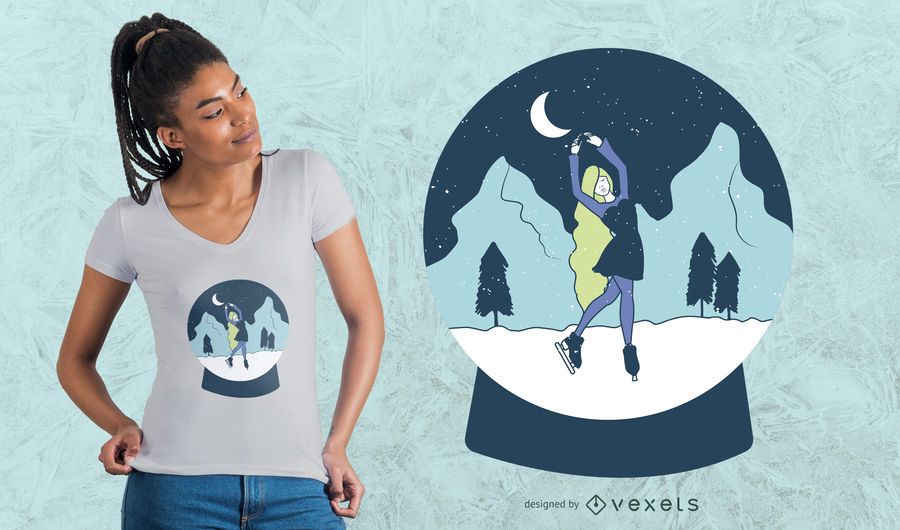 Snow ball girl t-shirt design Snow ball girl t-shirt design