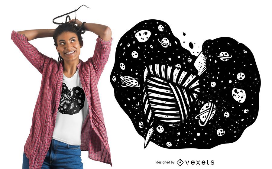 Space girl t-shirt design Space girl t-shirt design