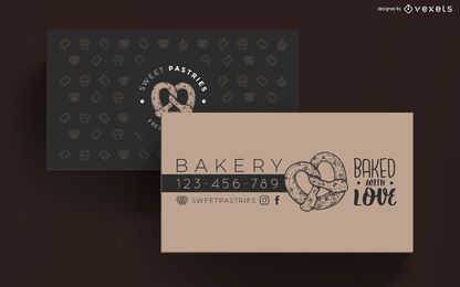 Bäckerei-Visitenkarte-Schablone Bäckerei-Visitenkarte-Schablone
