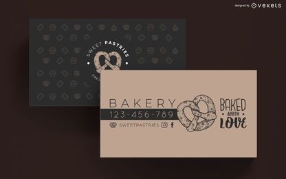 Modelo de cartão de visita de padaria