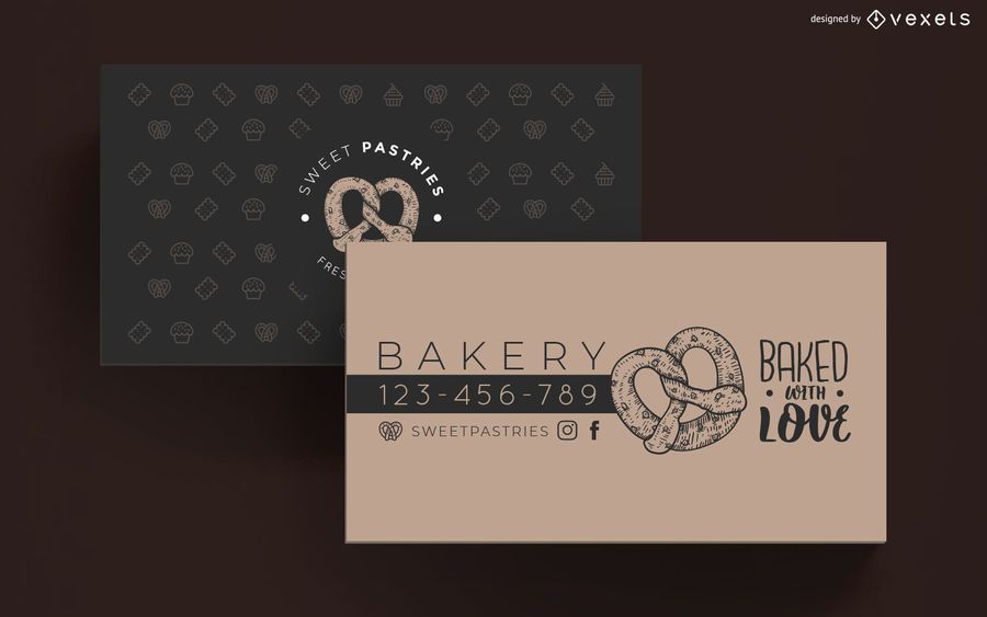Plantilla de tarjeta de visita - panadería Plantilla de tarjeta de visita - panadería