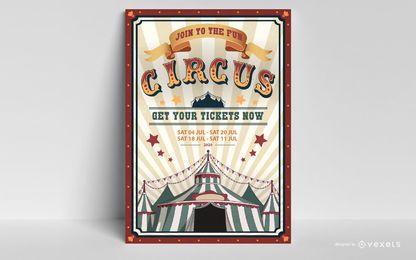 Design editável de cartaz de circo Design editável de cartaz de circo