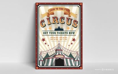 Diseño editable de cartel de circo