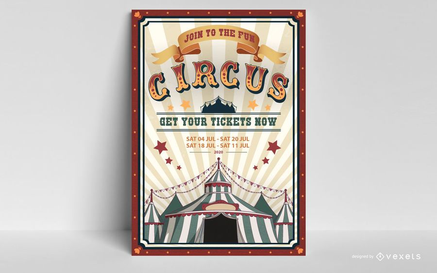 Circus Poster Editable Design Circus Poster Editable Design