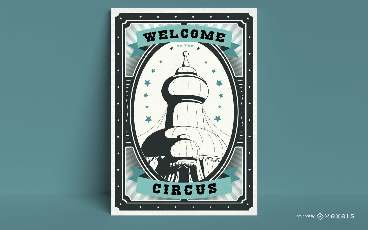 Cartel de circo Diseño de texto editable