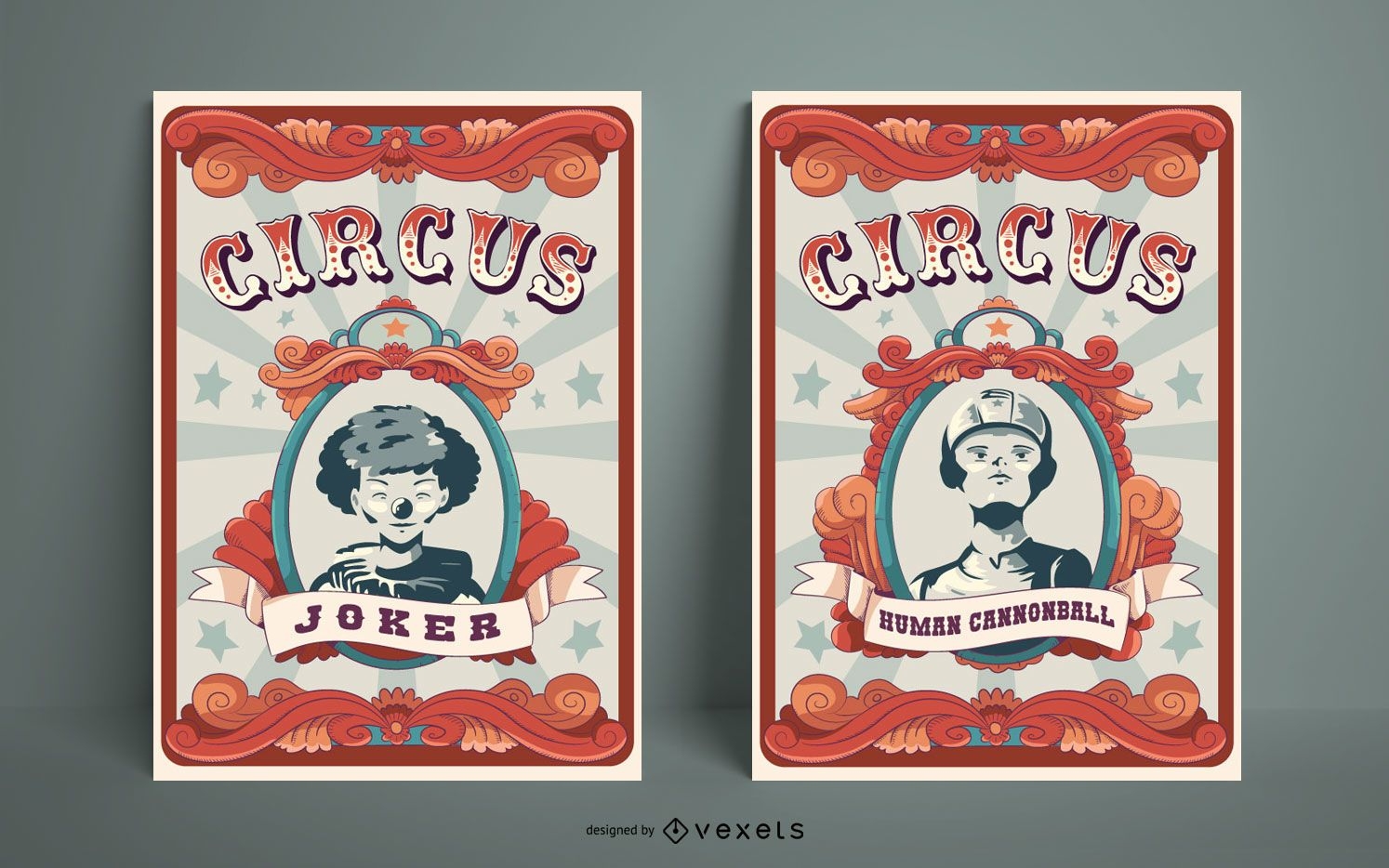 Circus Poster Design Set