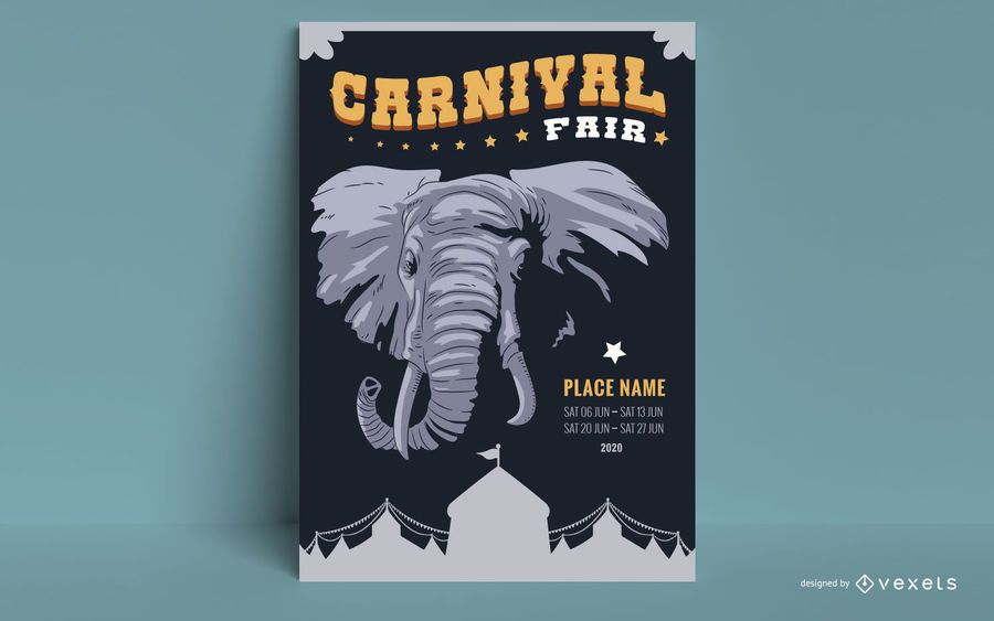 Circus Attraction Poster Design Circus Attraction Poster Design