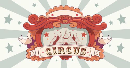 Diseño de banner de estilo vintage de circo Diseño de banner de estilo vintage de circo