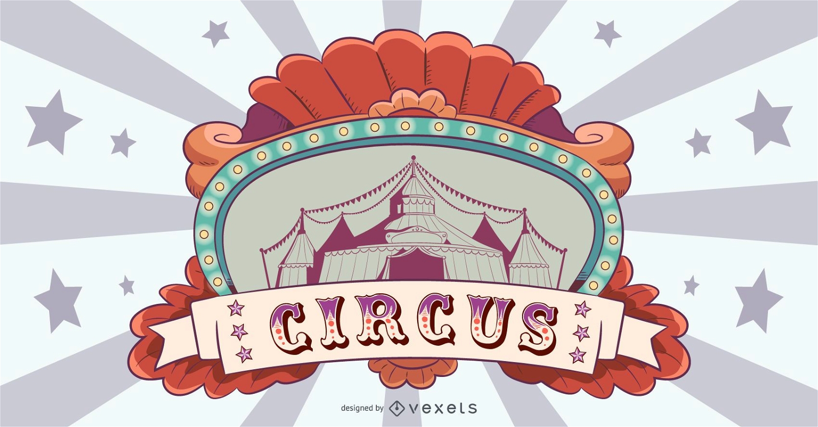 Design de banner de circo vintage