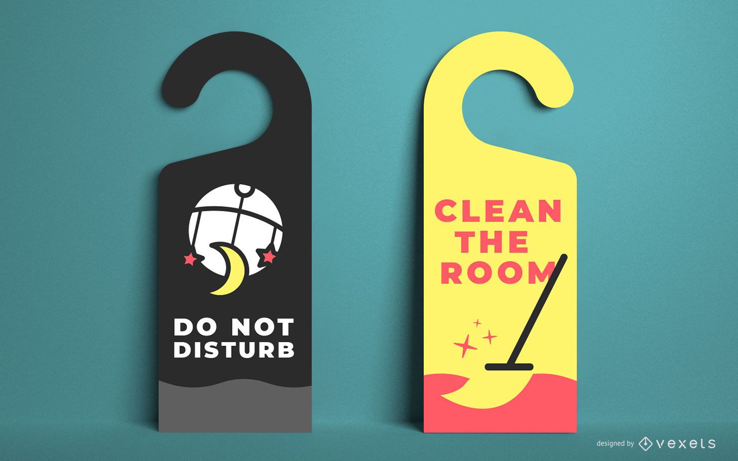 Door Hanger Template Design Set - Vector Download