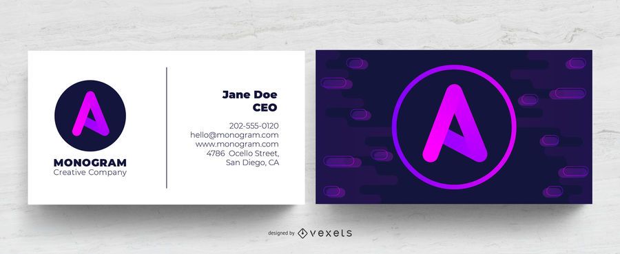 Gradient artistic business card Gradient artistic business card