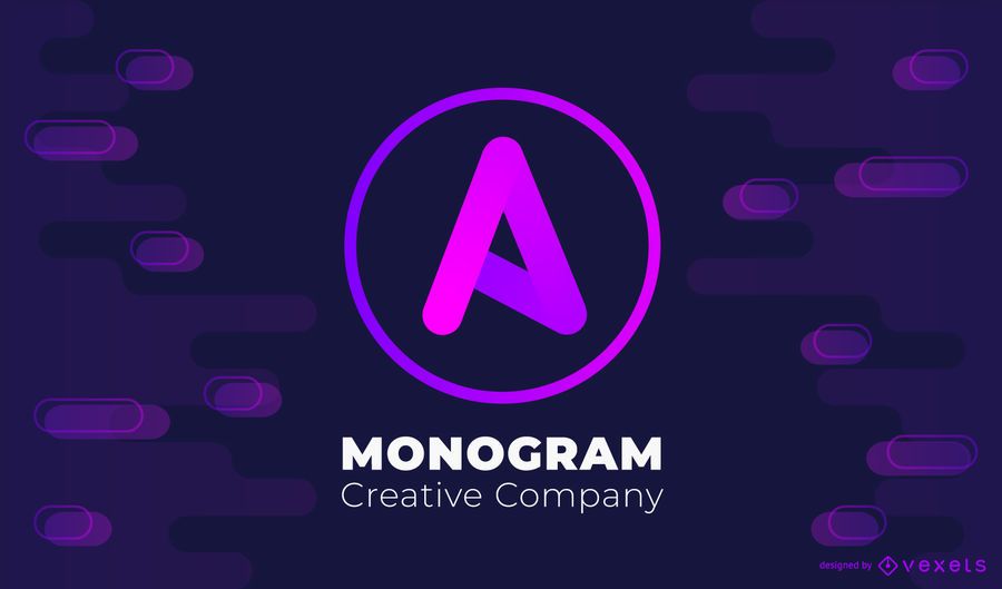 Gradient monogram logo design Gradient monogram logo design
