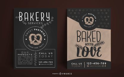 Diseño de carteles de panadería Diseño de carteles de panadería