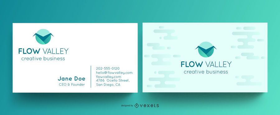 Flow valley business card template Flow valley business card template