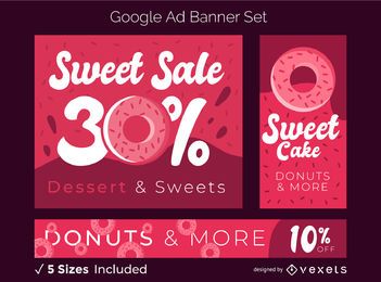 Sweets ad banner set