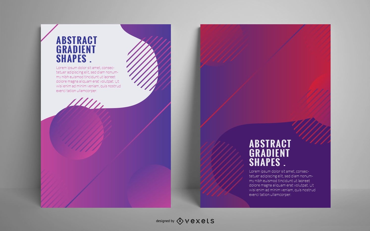 Abstract gradient shapes poster